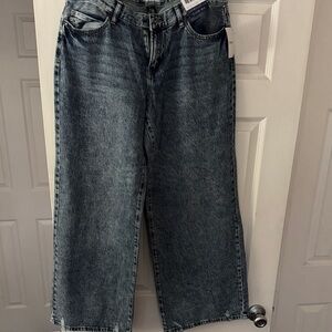 Rewash Women denim pant/baggy medium denim